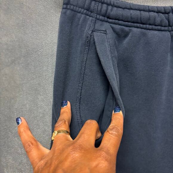 Champion Medium Navy Blue Sweatpants Reverse Weave Fleece Joggers Logo Athletic - Picture 5 of 15